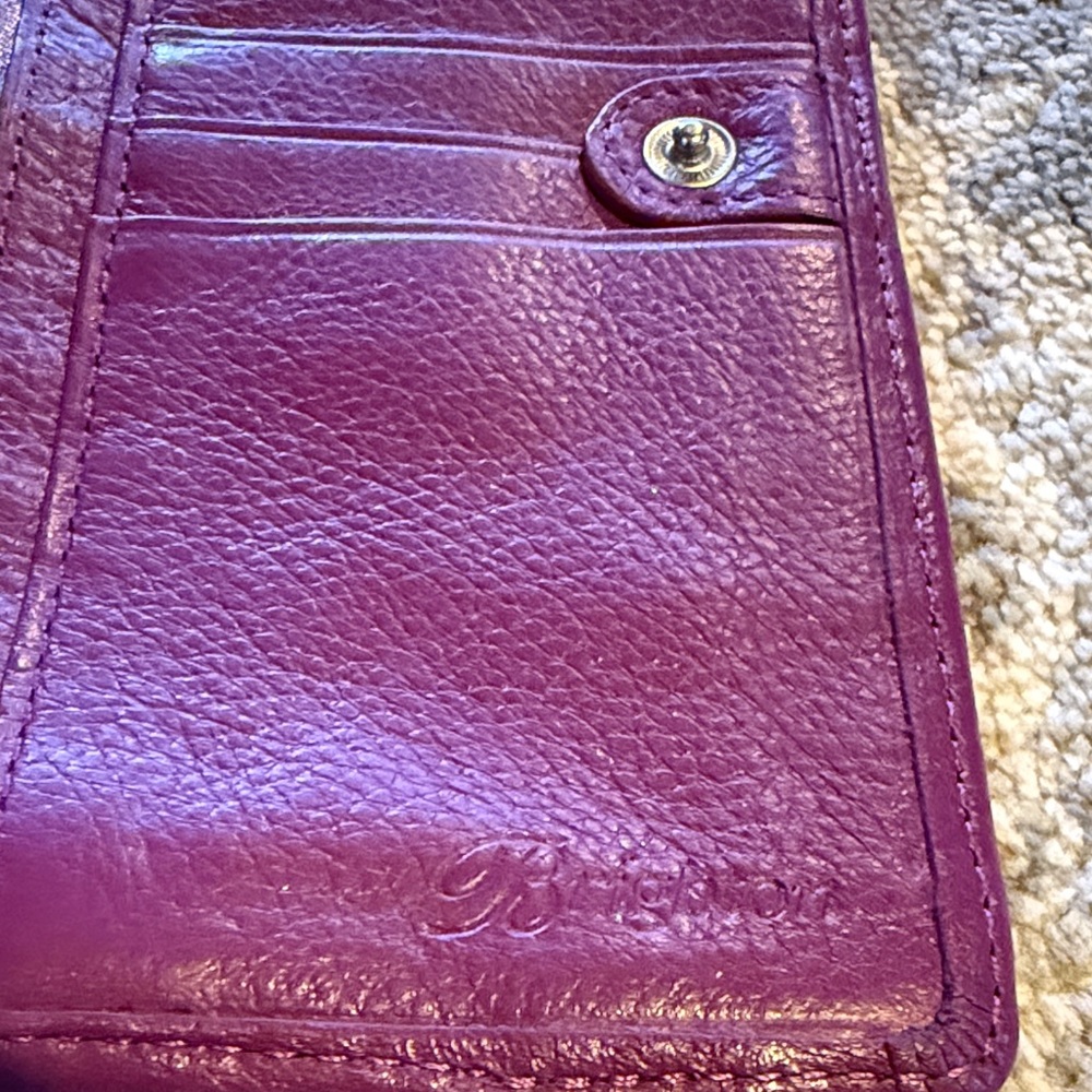 Brighton Purple Studded Leather Wallet - Picture 8 of 8